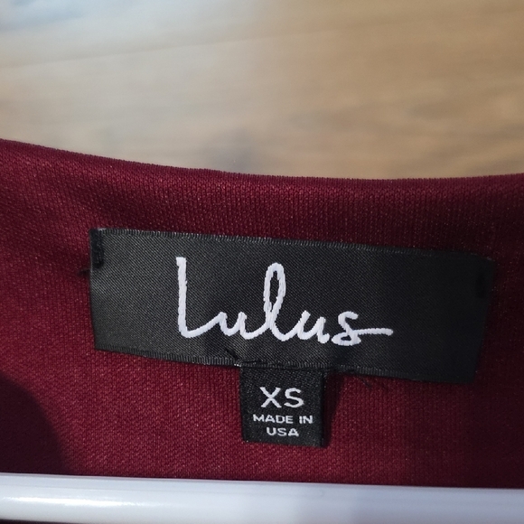 Lulu's Burgundy V-Neck Dress - Picture 6 of 7